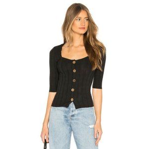 Free People Central Park Black Button Down Size Medium Great Condition